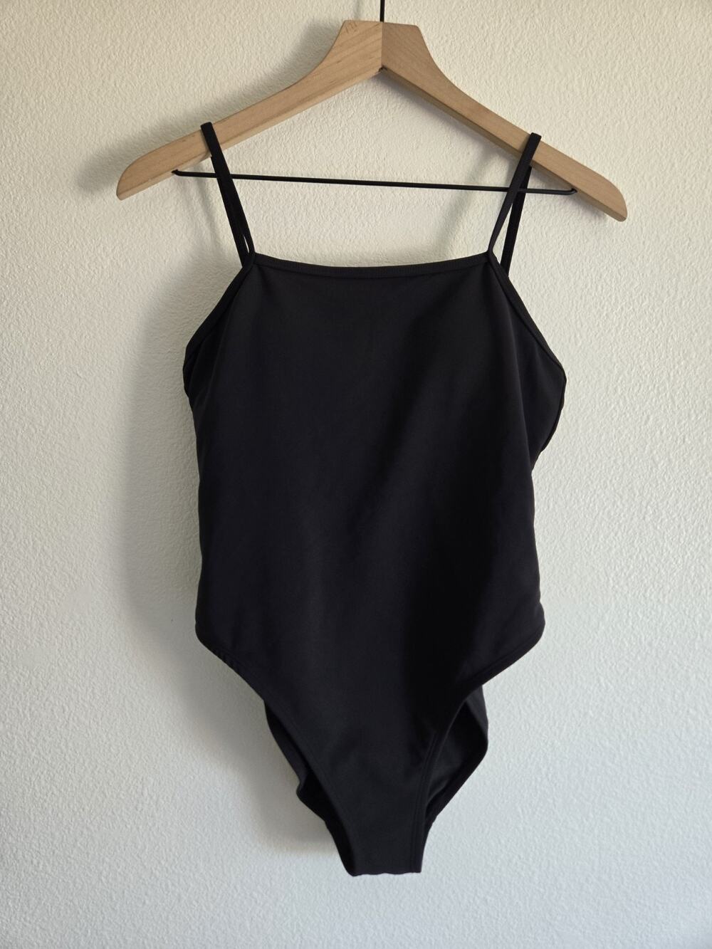 WILO THE LABEL Black Strappy One Piece Swim Bathing Suit MED NWT Pool Resort
